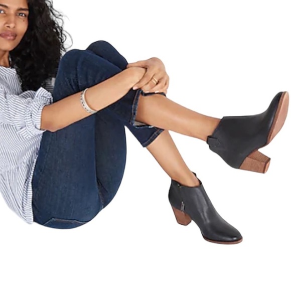 Madewell Billie Black leather boots - Picture 1 of 16